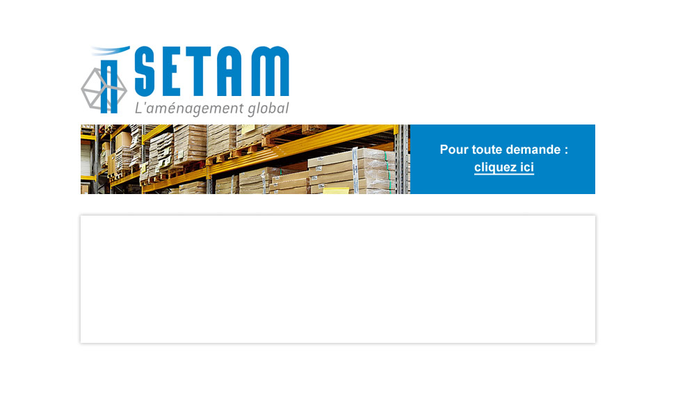 Setam Rayonnages Armoires Bacs Caisses Stockage